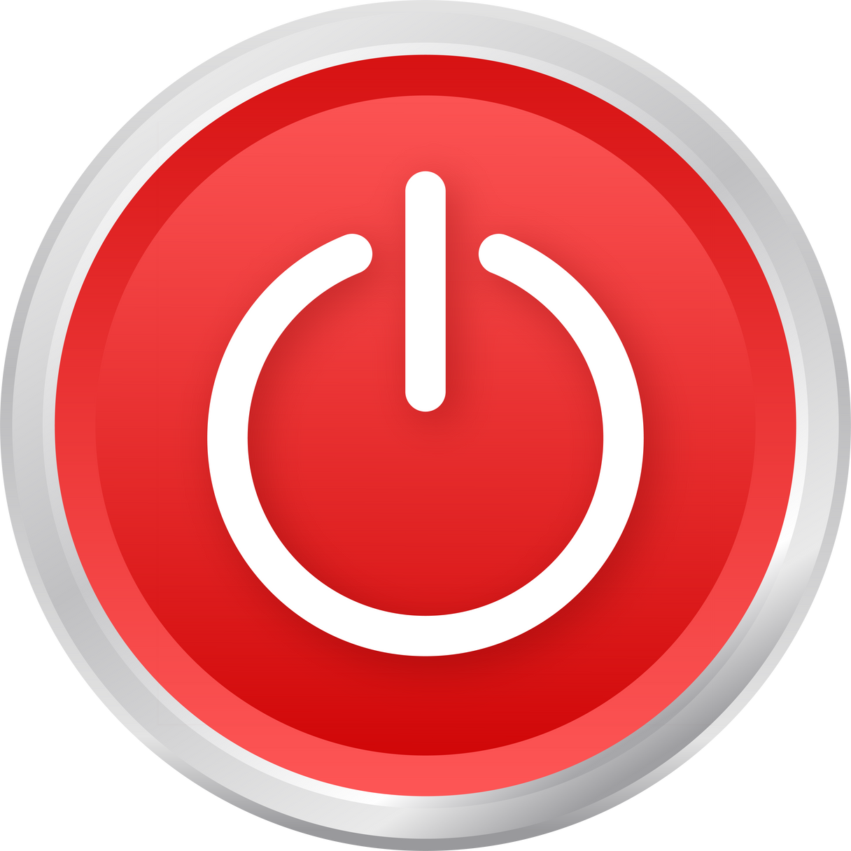 Red Power button. On Off icons. Start power button. Vector stock illustration.